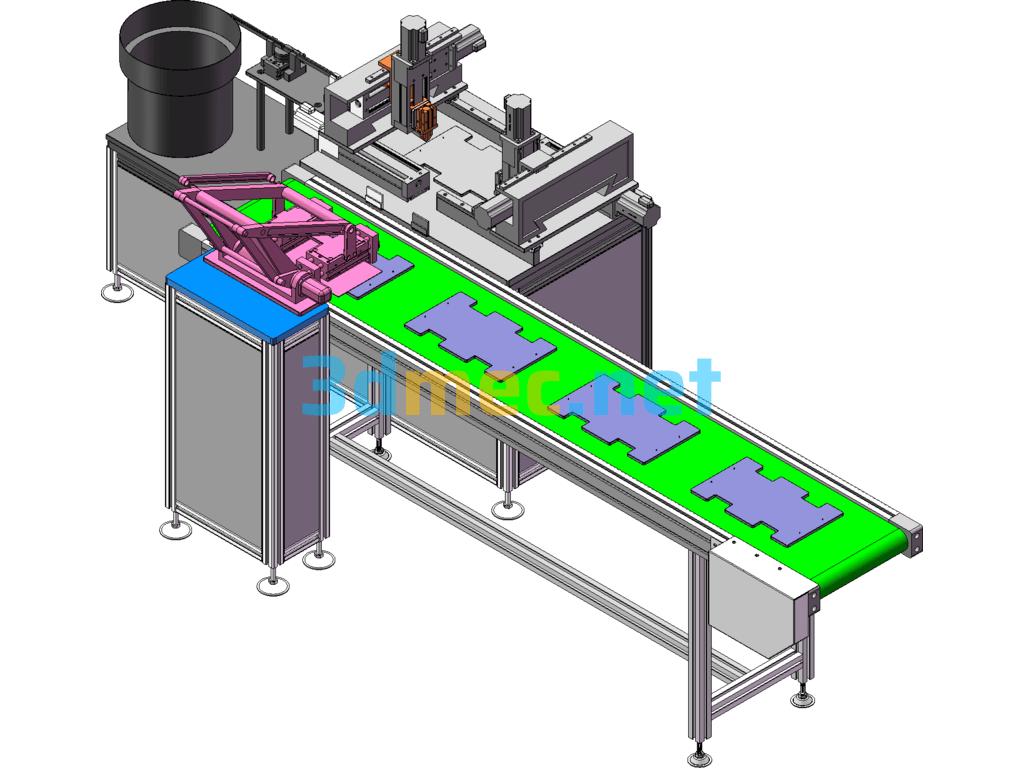 Automatic Loading And Unloading Insertion Machine SolidWorks 3D Model Free Download
