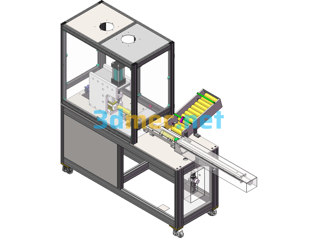 Automatic Feeding Steel Pipe Hydraulic Punching Equipment SolidWorks 3D Model Free Download