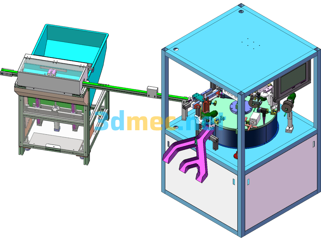 Automatic Paper Loading And Vacuum Loading Machine Disc Hot Stamping Machine SolidWorks 3D Model Free Download