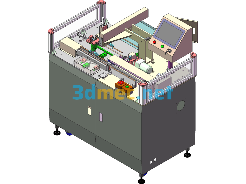 3d Model Of Automatic Discharging Pipe Cutting Machine+BOM List Of Machining Parts SolidWorks 3D Model Free Download