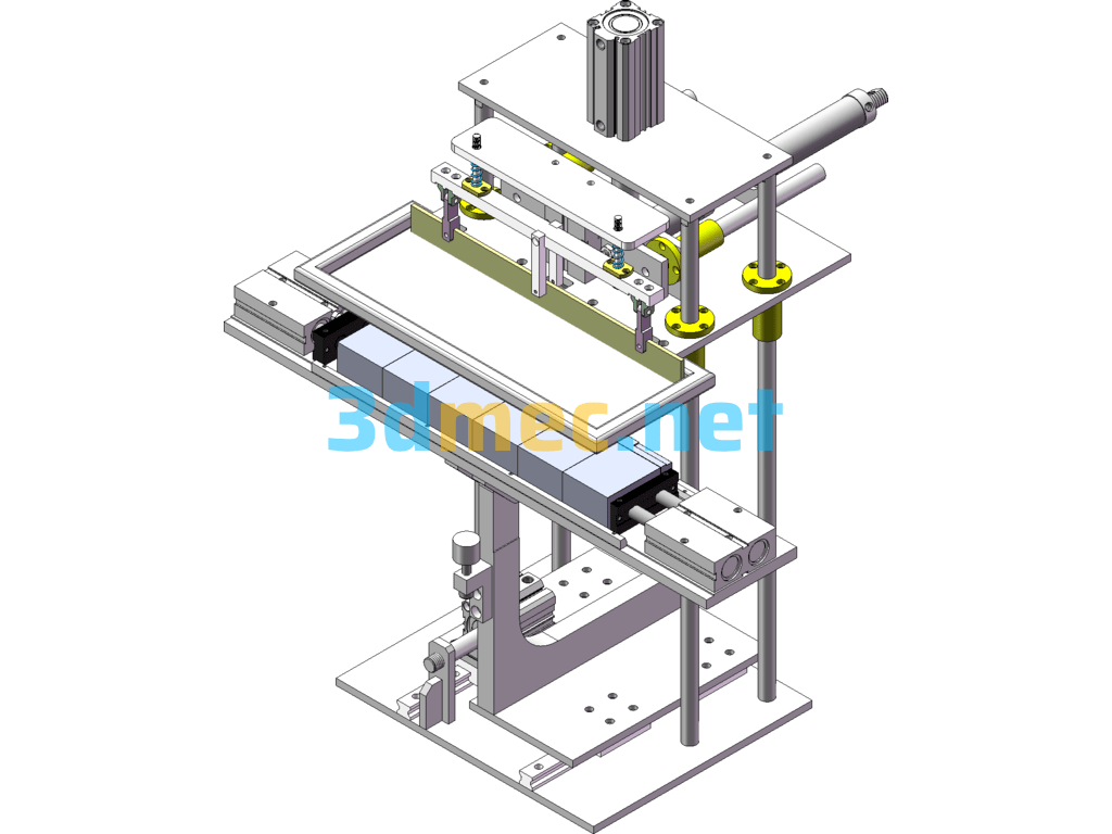 Automatic Screen Printing Machine SolidWorks 3D Model Free Download