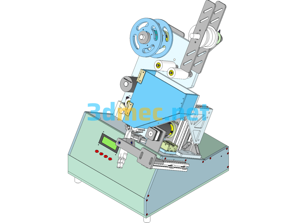 Automatic Foot Cutting And Gluing Machine SolidWorks 3D Model Free Download