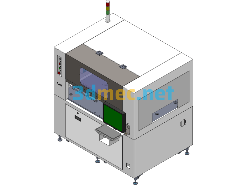 Automated PCB Board Wrapping Machine PCB Board Gluing Machine SolidWorks 3D Model Free Download
