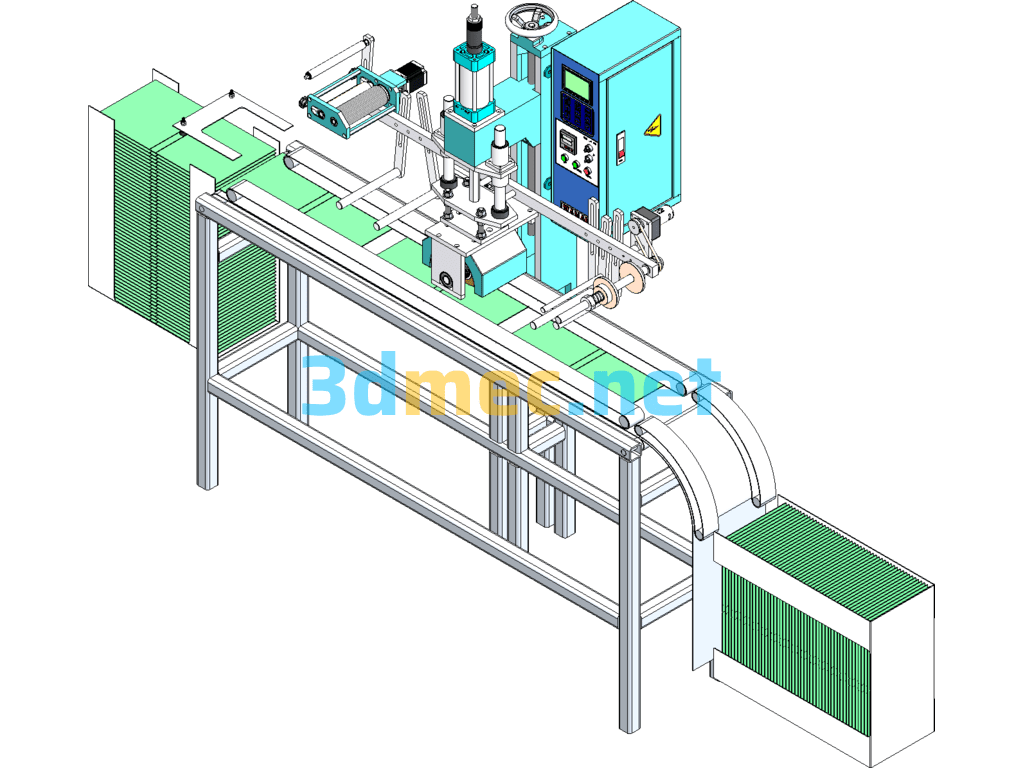 Automatic Loading And Unloading Hot Stamping Printing Machine SolidWorks 3D Model Free Download