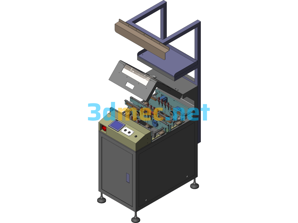 Automated Double Track Screening Machine SolidWorks 3D Model Free Download