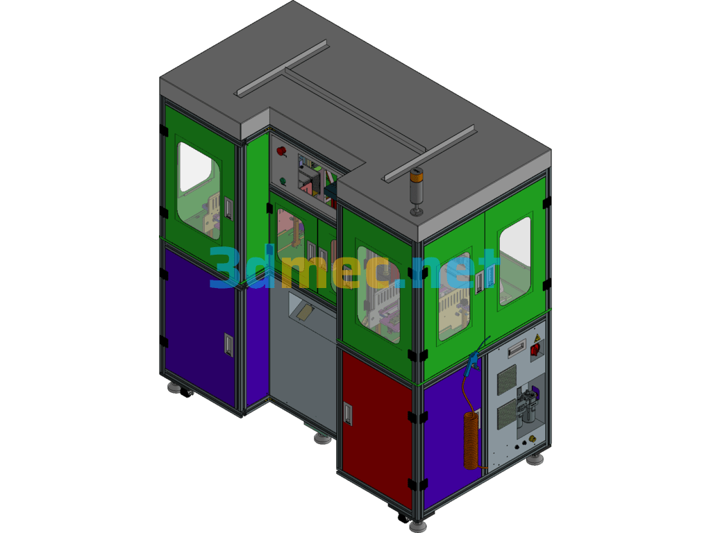 Automated Shield Bending Machine (Bending Of Sheet Core Corners) Exported 3D Model Free Download