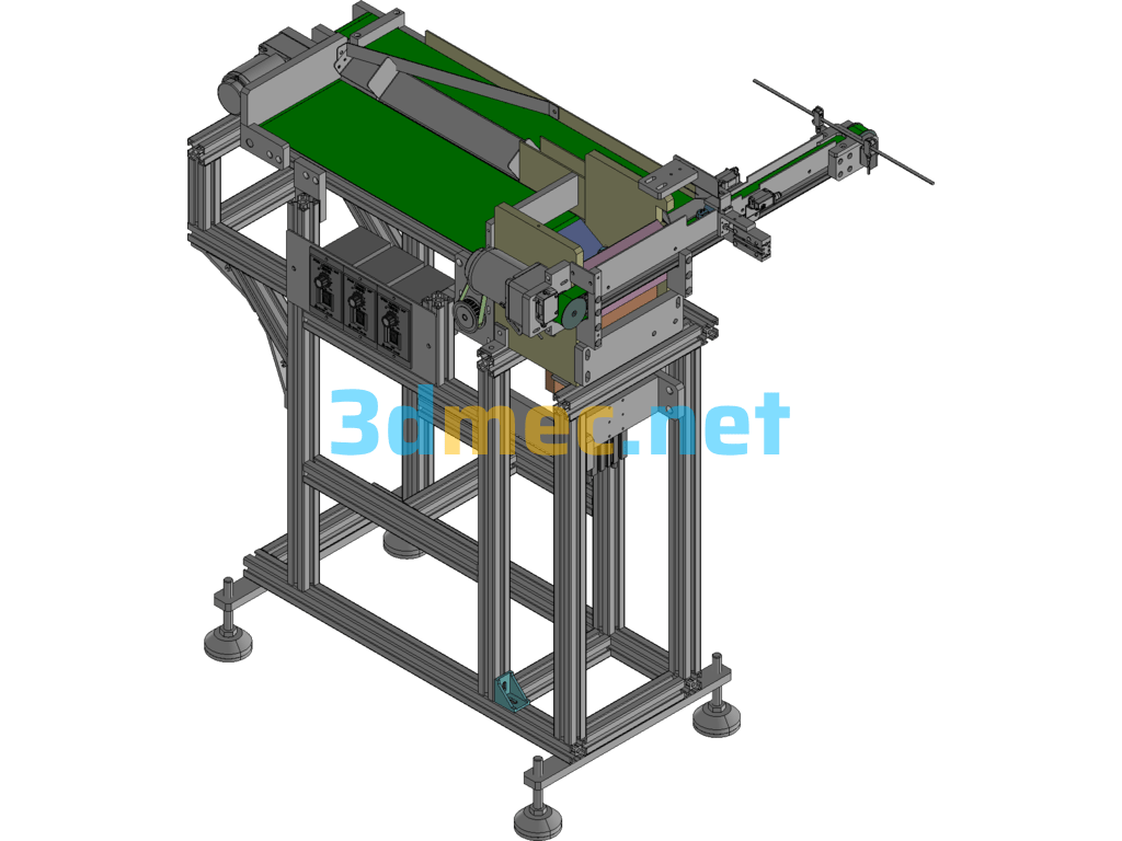 Automated Push Plate Feeder Exported 3D Model Free Download