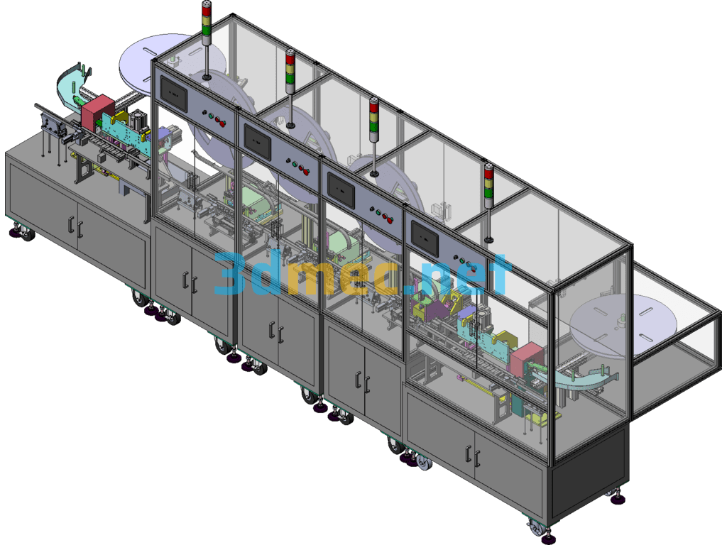 Automated Pin Insertion Machine Assembly Line (Production Equipment, Including DFM, Bom) SolidWorks 3D Model Free Download
