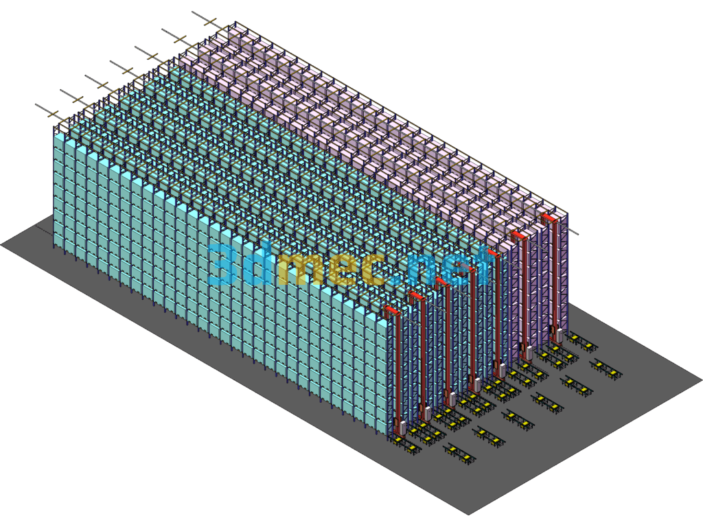 Automated Three-Dimensional Warehouse SolidWorks 3D Model Free Download