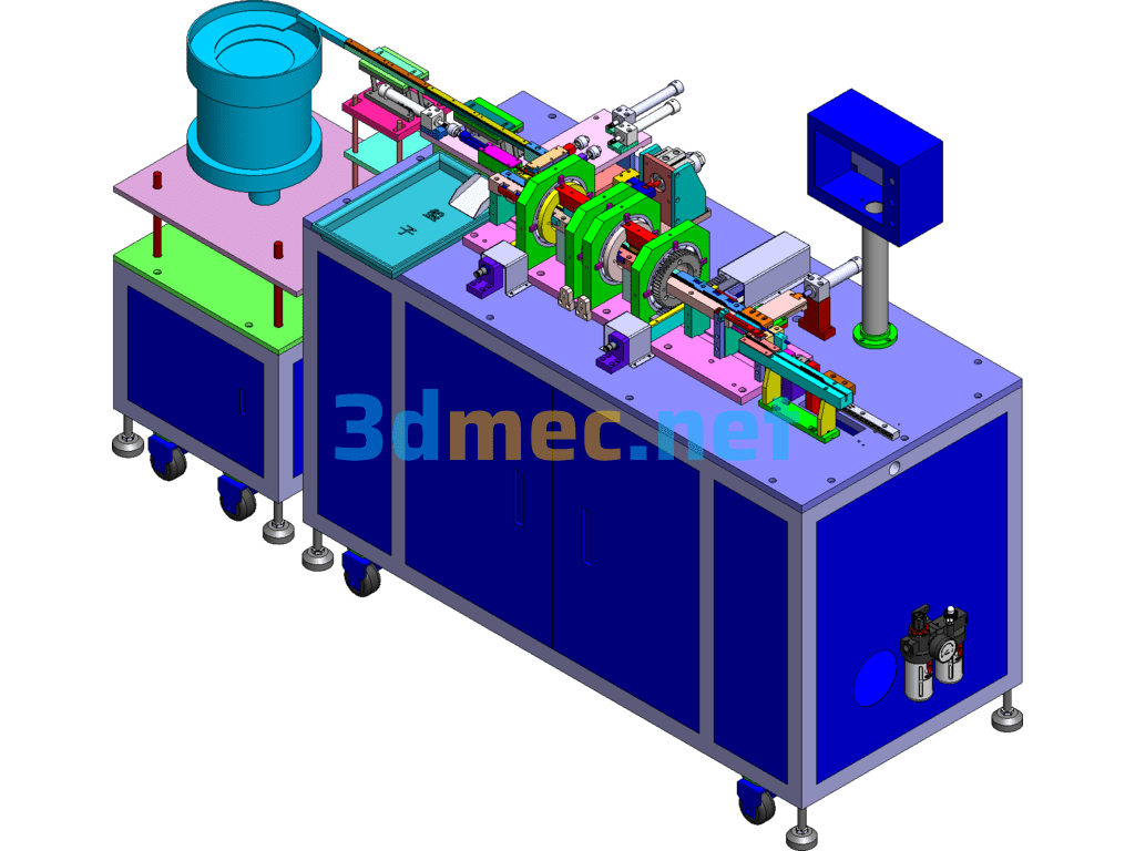 Automated Terminal Connector Bending Molding Assembly Plastic Machine SolidWorks 3D Model Free Download