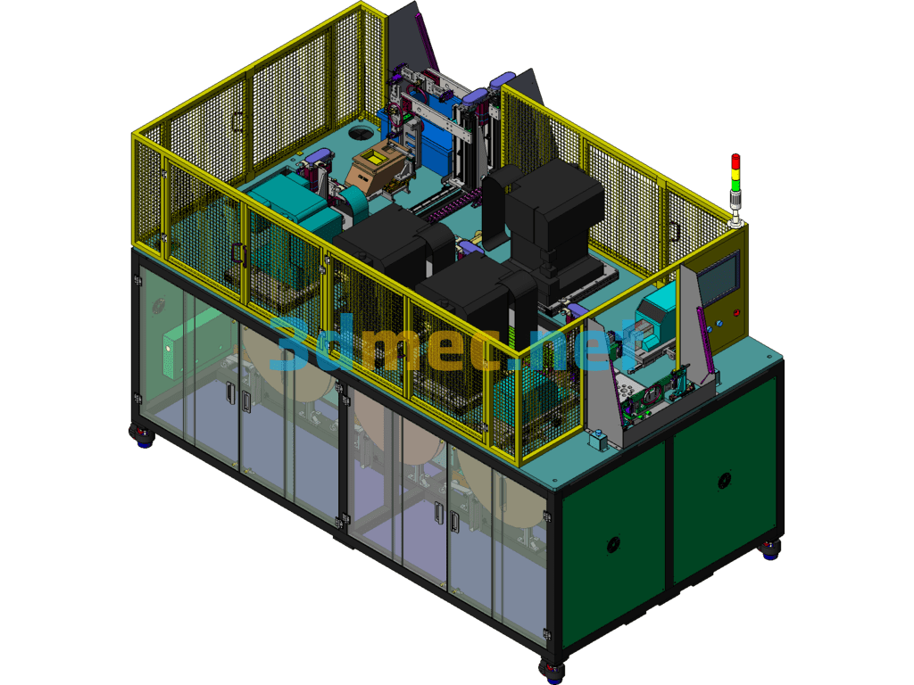 Automated Wire Secondary Processing Equipment SolidWorks 3D Model Free Download