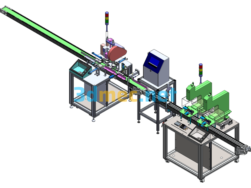 Automated Riveting, Coding And Pad Printing Machine (BOM Included In Production) SolidWorks 3D Model Free Download