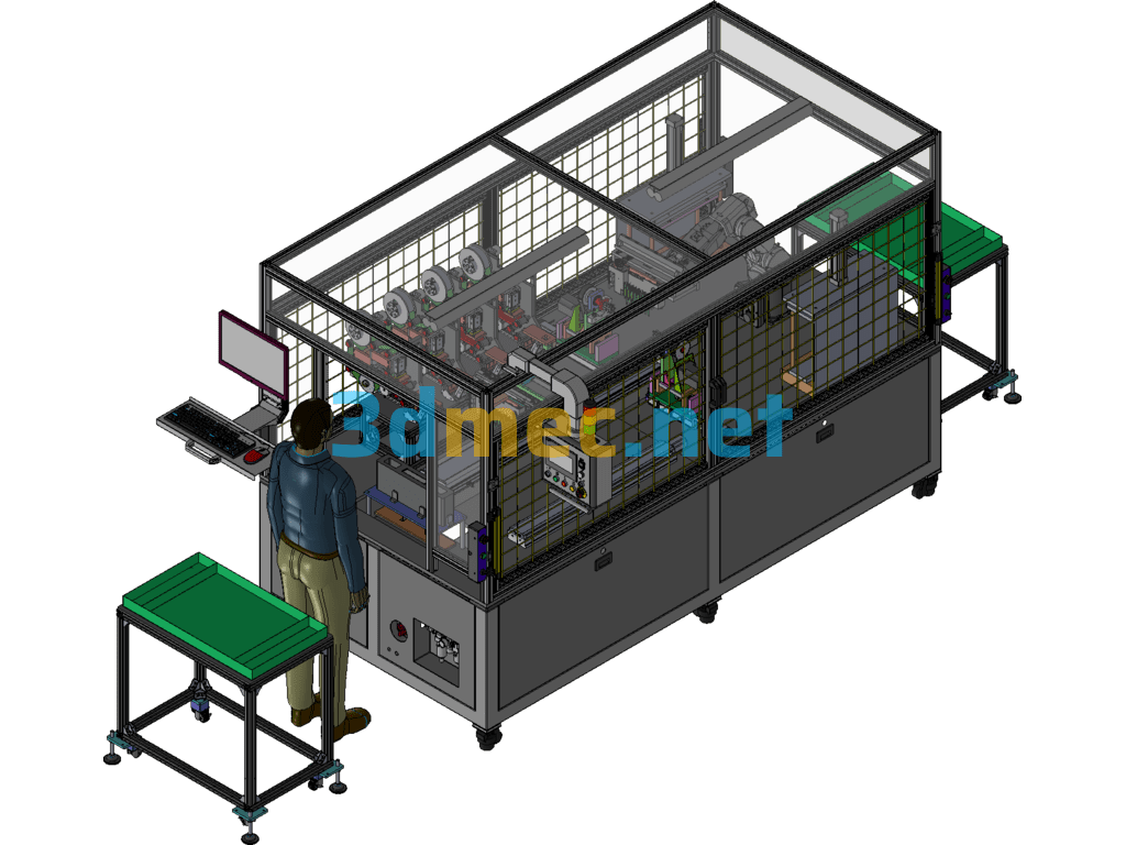 Automated Aluminum Foil Laminator Exported 3D Model Free Download