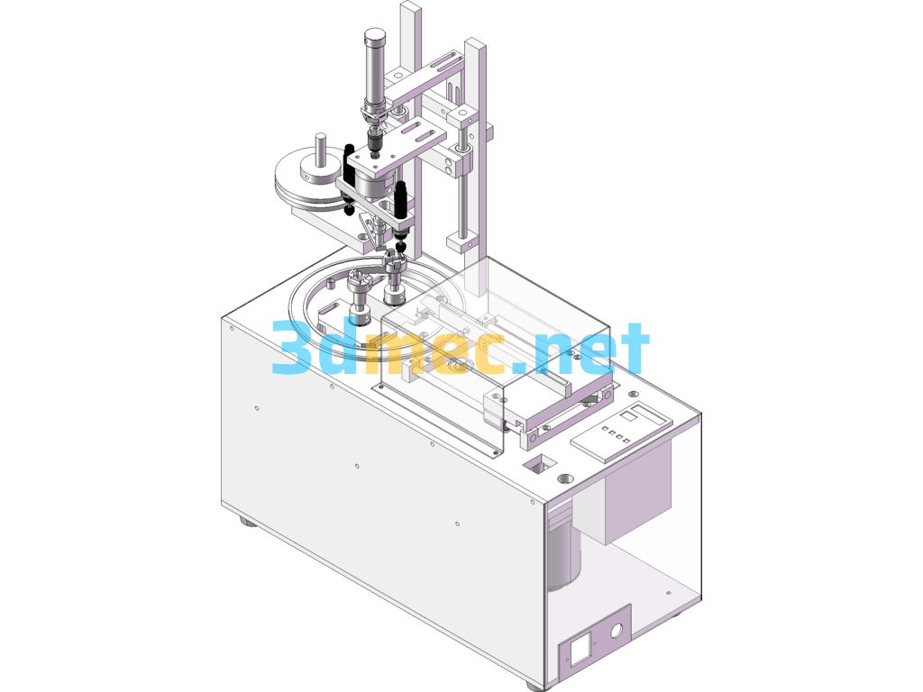 Automatic Double Shaft Gluing Machine SolidWorks 3D Model Free Download