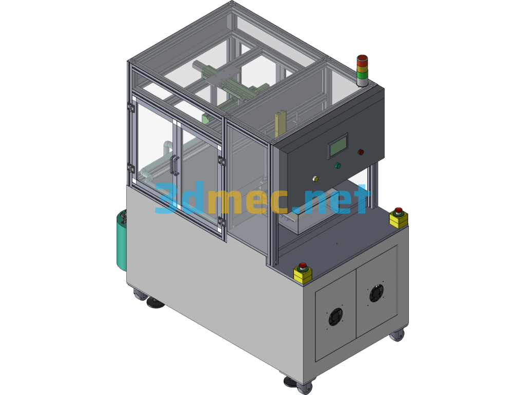 Automatic Inkjet Machine SolidWorks 3D Model Free Download