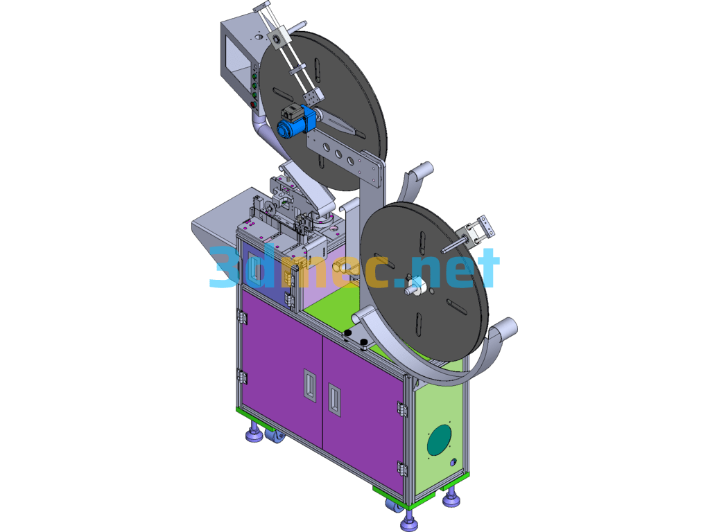 Automatic Quadruple Cutter SolidWorks 3D Model Free Download