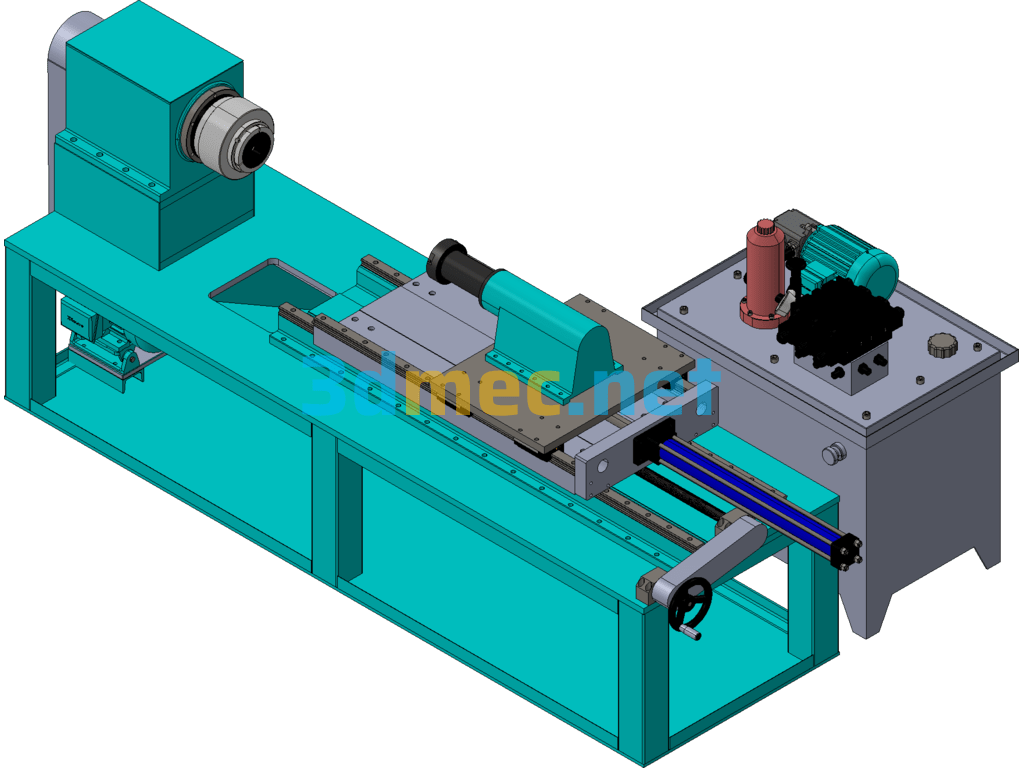Automatic Clamping Lathe Exported 3D Model Free Download