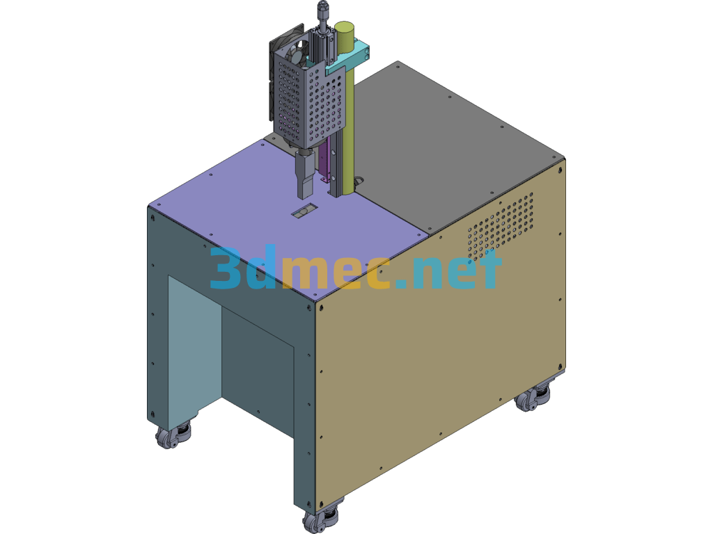 3D Model Of Non-Standard Automation Equipment For Automatic Molding + Welding Of Surgical Gown T-Strap Exported 3D Model Free Download