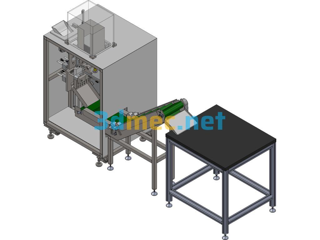 Automatic Printing And Printing Code Bagging And Heat Sealing Machine SolidWorks 3D Model Free Download