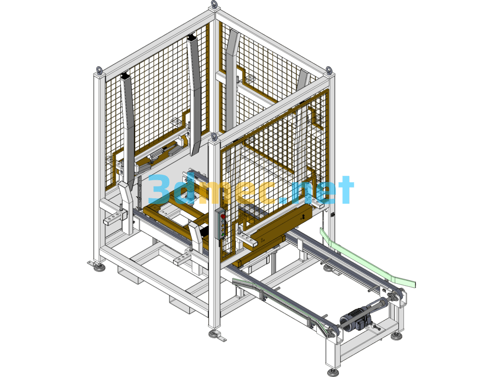 Automatic Pallet Unpacker Pallet Depot SolidWorks 3D Model Free Download