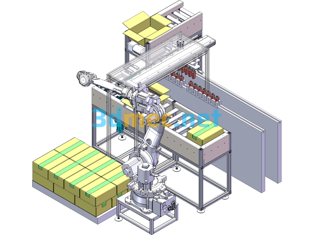 Automatic Unpacking And Loading Conveyor Assembly (With Detailed PPT Explanation) SolidWorks 3D Model Free Download