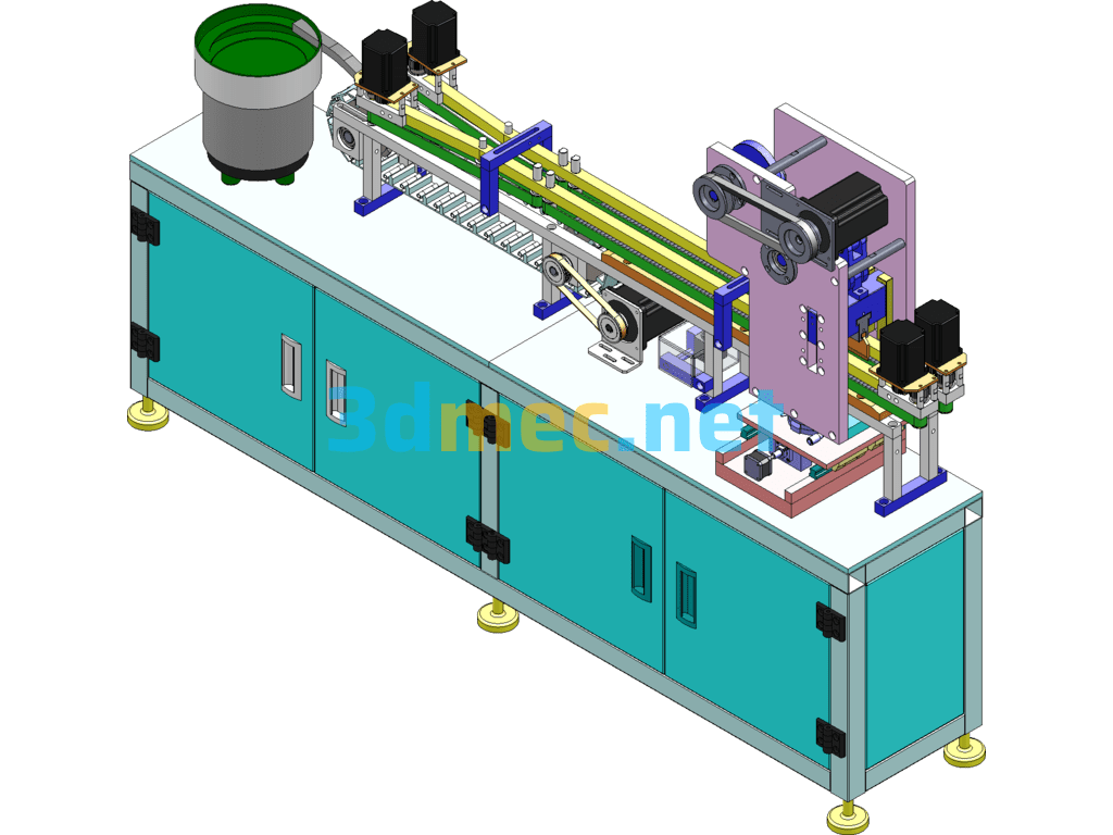 Automatic Betel Nut Slitting Machine SolidWorks 3D Model Free Download