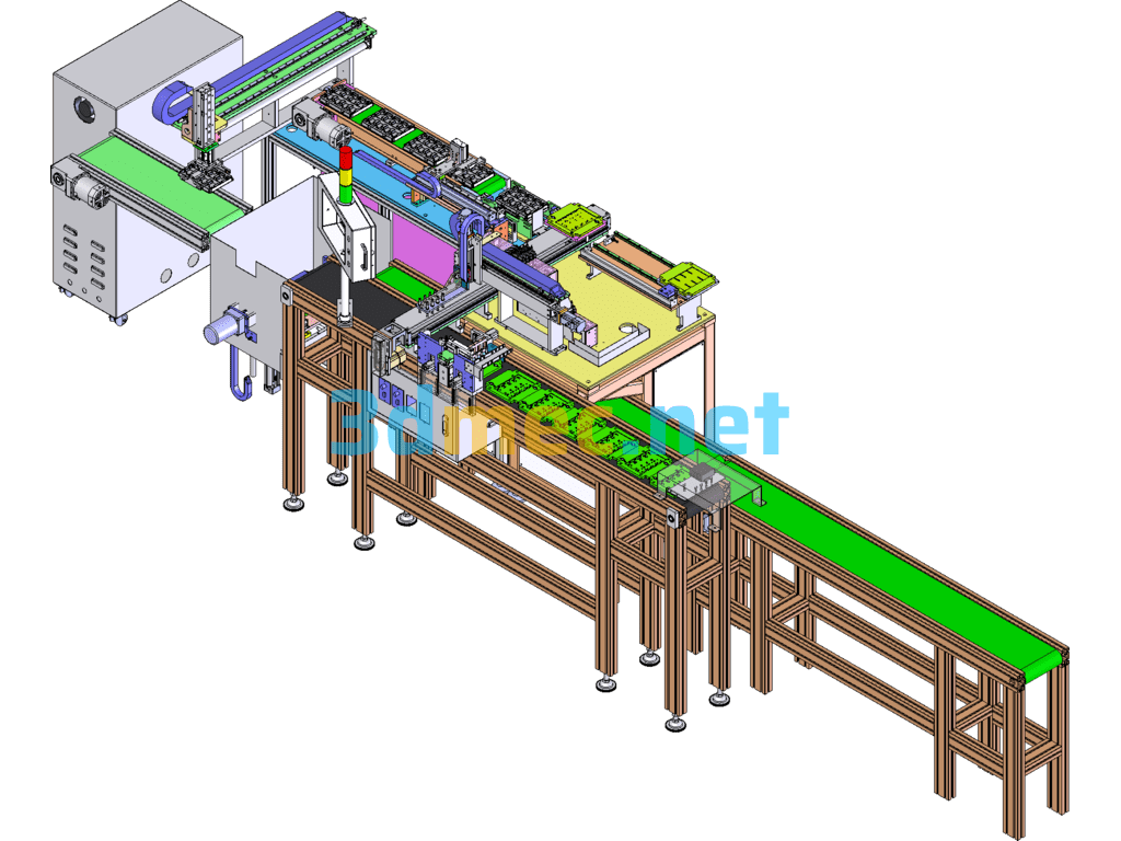 Automated Test Feed Transfer Equipment (With DFM) SolidWorks 3D Model Free Download