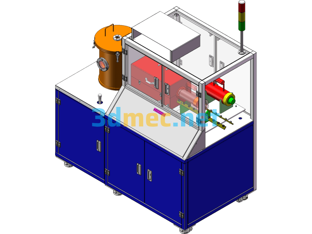 Automatic Vacuum Coating Machine SolidWorks 3D Model Free Download