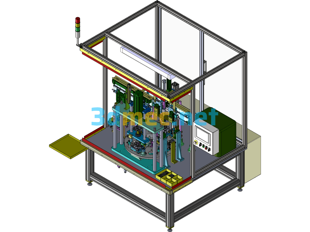 Automatic Assembly And Testing Equipment For Oil Pump Spring Plates And Couplings SolidWorks 3D Model Free Download