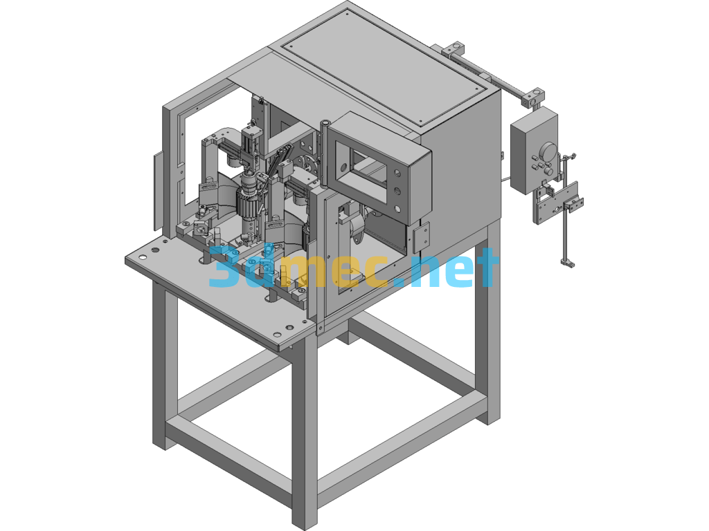 Automatic Winding Equipment (With Its Own Wire Cutting And Wire Protection) Exported 3D Model Free Download
