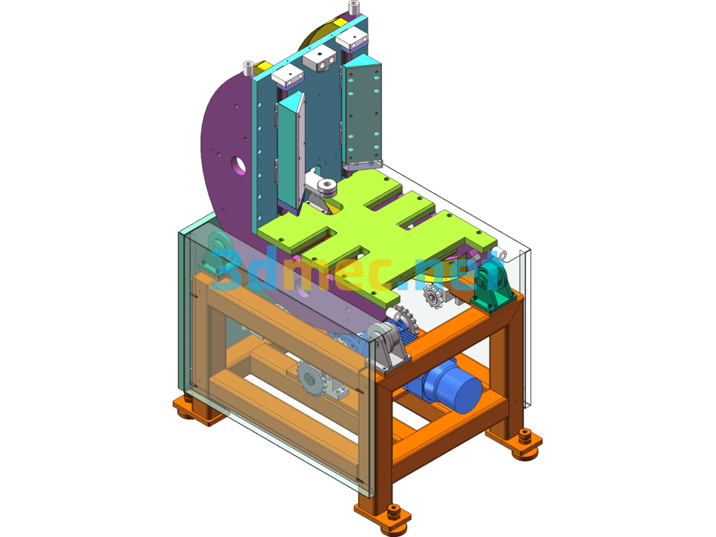 Automatic Turnover Machine SolidWorks 3D Model Free Download