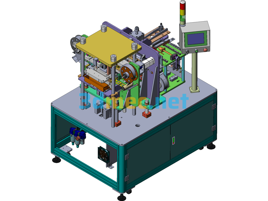 Automatic Cutting And Laminating Equipment For Insulation Film SolidWorks 3D Model Free Download