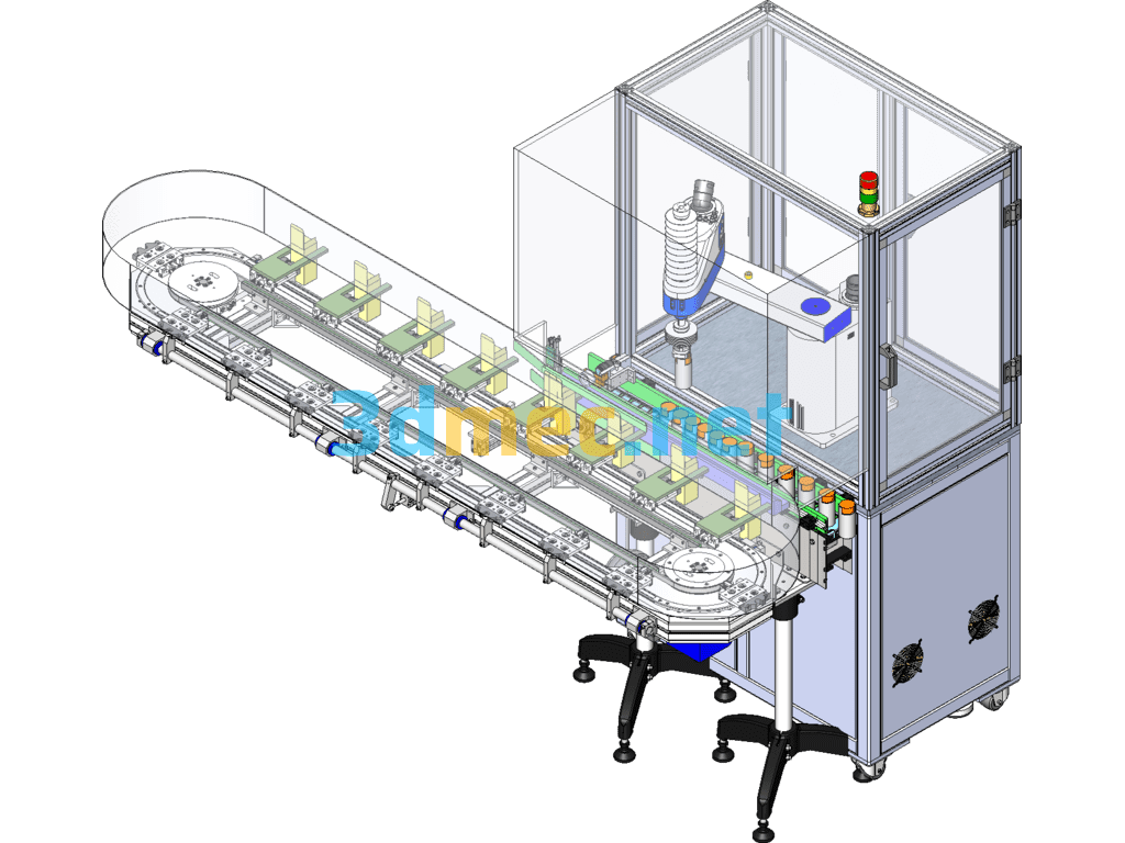 Automatic Cartoning Machine (Detailed PPT Description Included) Robotic Gripping SolidWorks 3D Model Free Download