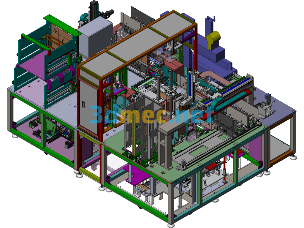Automatic Carton Loading Machine Carton Equipment SolidWorks 3D Model Free Download