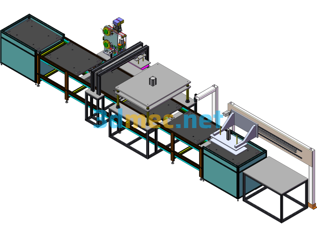Automatic Tape/Film Production Line SolidWorks 3D Model Free Download