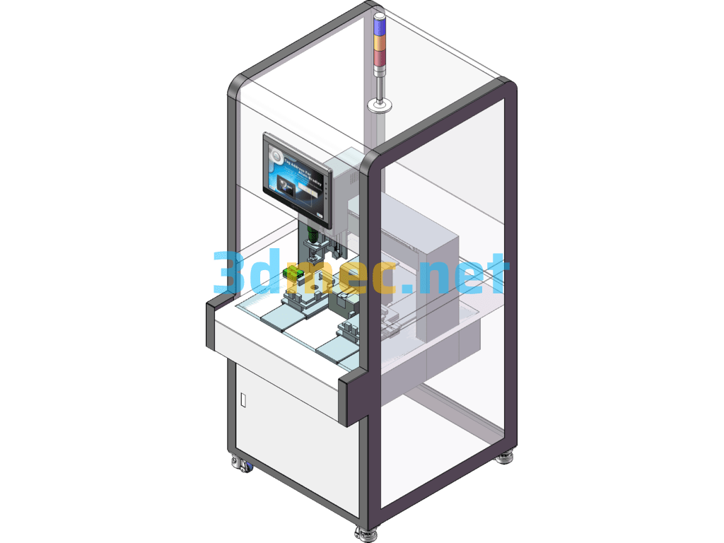 Automatic Locking Screw Machine SolidWorks 3D Model Free Download
