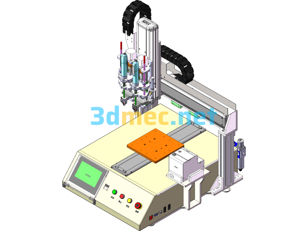 Automatic Locking Screw Equipment SolidWorks 3D Model Free Download