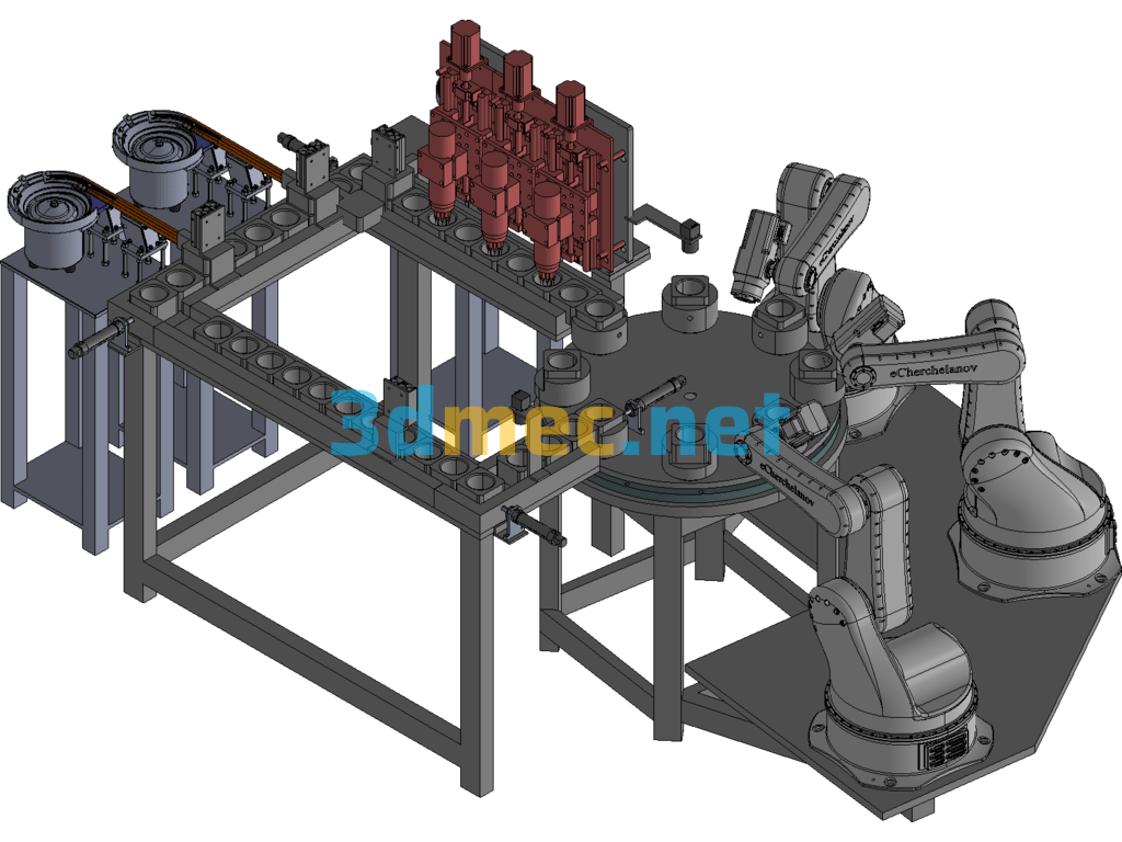 Aviation Plug Assembly Machine Exported 3D Model Free Download