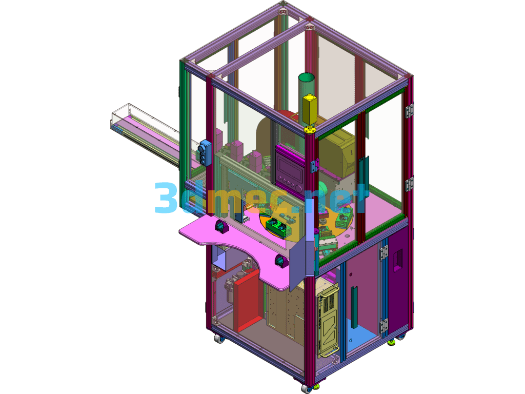Chip Reading And Laser Coding Machine Complete Set Of 3D+2D+BOM+Electrical Diagram+Program Etc. SolidWorks 3D Model Free Download