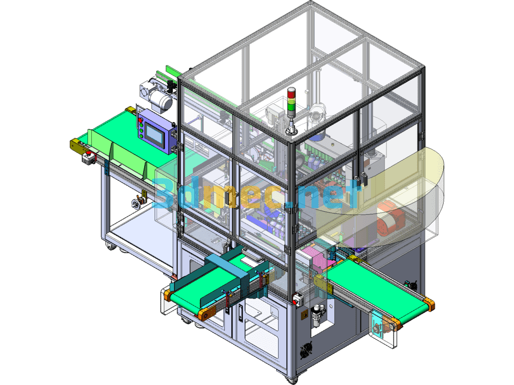 Pharmaceutical Bottles Automatic Opening And Packing Equipment (Generated With DFM, BOM) SolidWorks 3D Model Free Download
