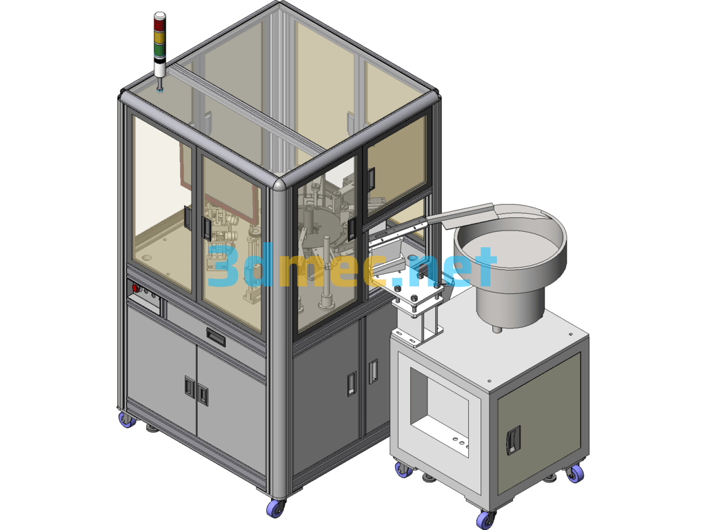 Screw Inspection Machine Optical Screening Machine SolidWorks 3D Model Free Download