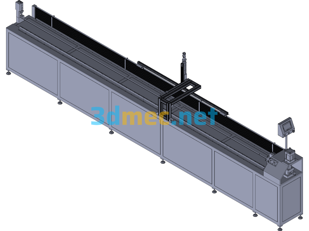 Angle Iron Automatic Loading Feeding Punching Cutting Stacking Equipment Exported 3D Model Free Download