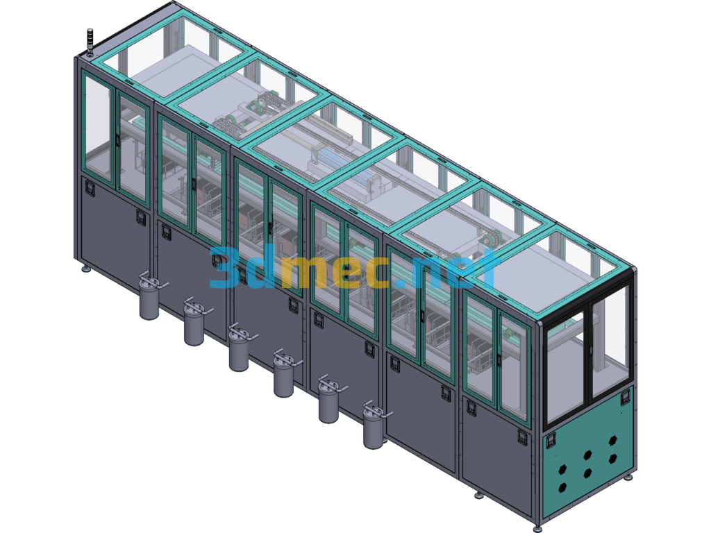 Ultrasonic Cleaning Line SolidWorks 3D Model Free Download