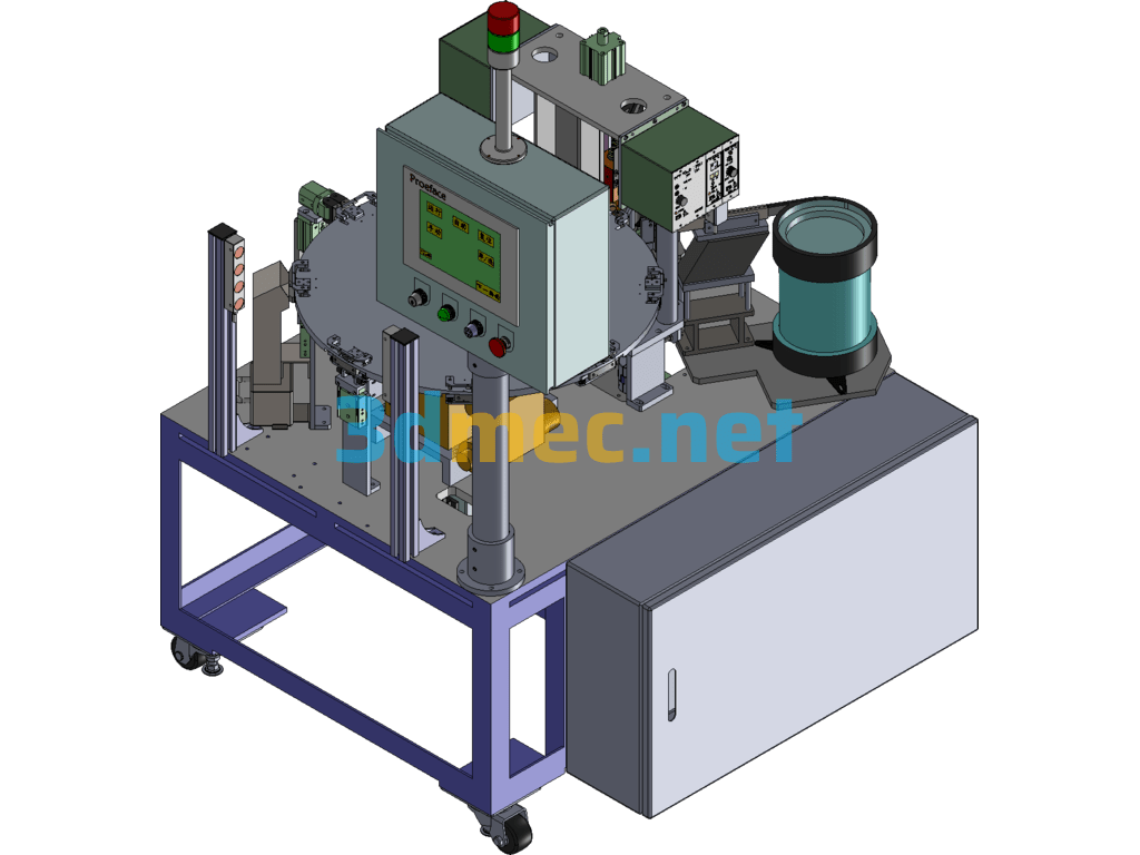 Rotary Table Assembly Welder (Mass Production, 3D Detail) SolidWorks 3D Model Free Download