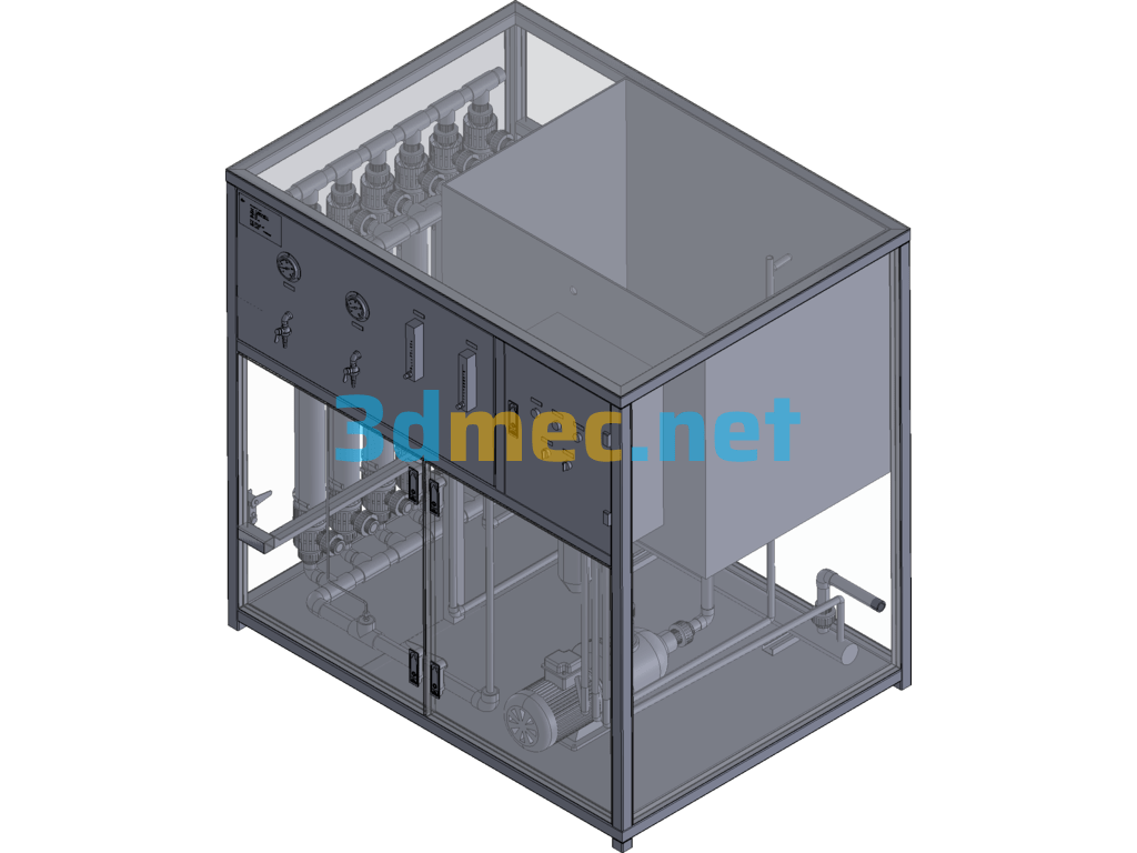 Filtration And Sterilization Water Treatment Equipment Exported 3D Model Free Download