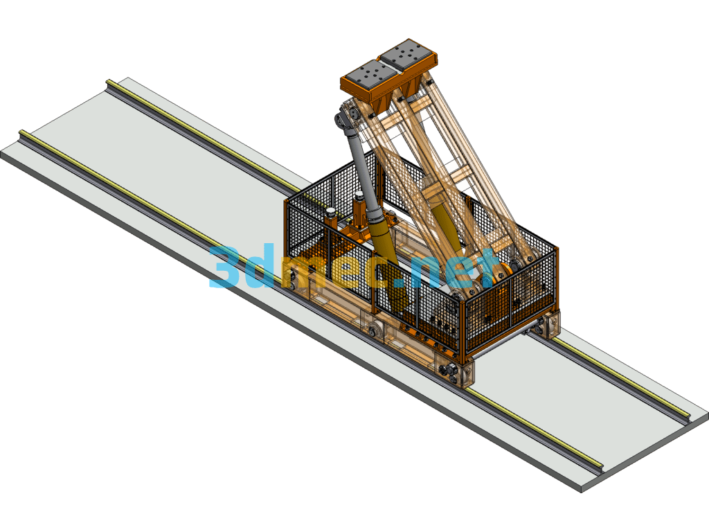 Heavy Duty Mobile Rotary Lifting Platform SolidWorks 3D Model Free Download