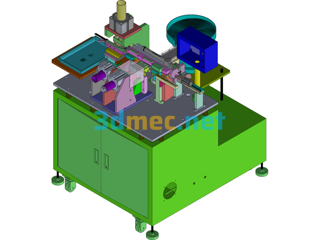Mass Production Model 0.64 Four-Pin Loose Pin Terminal Pin Pressing And Bending Machine SolidWorks 3D Model Free Download