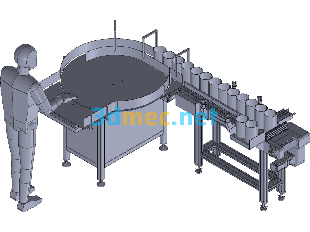 Tin Can Automatic Canning And Capping Machine Exported 3D Model Free Download