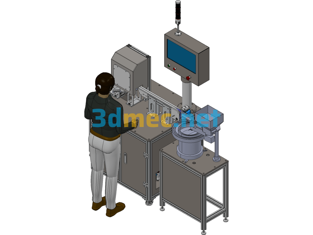 Pin Diameter Inspection Equipment Exported 3D Model Free Download