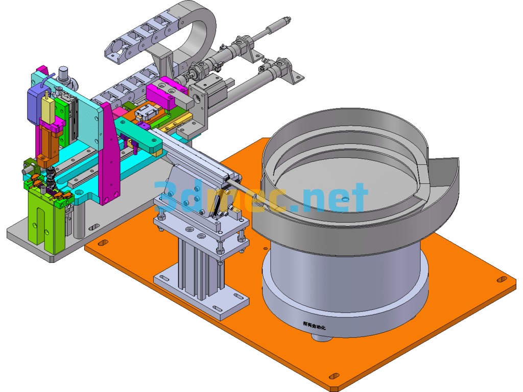Lock, Lock Vibratory Disk Automatic Loading Machine SolidWorks 3D Model Free Download